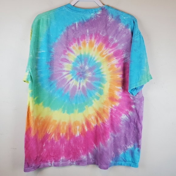 Liquid Blue Grateful Dead Dancing Bears Spiral Tie Dye T Shirt Size XL Cotton - Picture 4 of 6